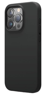 Husa de protectie din Silicon cu Microfibra la interior compatibila iPhone 15 Pro, Negru foto
