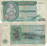 1975 ( 24 XI ) , 5 za&iuml;res ( P-21a.3 ) - Zair