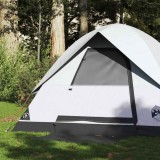VidaXL Cort camping cupolă 2 persoane alb, țesătură opacă, impermeabil