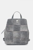 Desigual rucsac YOKO PU DENIM SU femei, culoarea gri, mic, modelator, 25SAKP09