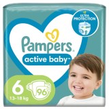 Scutece Active Baby Mega Box Marimea 6 pentru 13 -18 kg, 96 bucati, Pampers