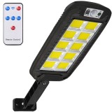 Lampa solara de exterior led flippy, 36 cm x 11.5 cm, kit montare inclus, 2880 lumeni 120 cob led 24 w - echivalent 192 w bec incadescent, ip65, senzo
