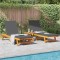 vidaXL Șezlong 2 pcs Maro 63 x 199 x 85cm Lemn masiv de acacia 3325195