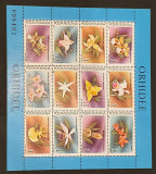 LP 1210 - Orhidee - blocuri de 12 timbre - 1988, Nestampilat