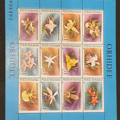 LP 1210 - Orhidee - blocuri de 12 timbre - 1988