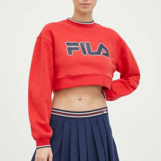 Fila bluza x Hailey Bieber femei, culoarea rosu, cu imprimeu