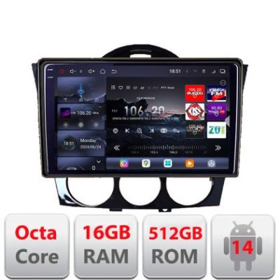 Navigatie Mazda RX8 2008-2011 Android radio gps internet 8 core QLED 2K 16+512 360 Edotec CarStore Technology foto