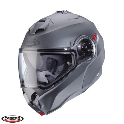 Casca modulabila pentru scuter - motocicleta (flip-up) Caberg model Duke Evo SV gun metal (titanium) mat Pinlock ready &amp;ndash; lentila Pinlock inclusa Titan foto