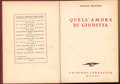 HST C4127N Quell&amp;#039;amore di Giuditta di Angelo Frattini 1935 foto