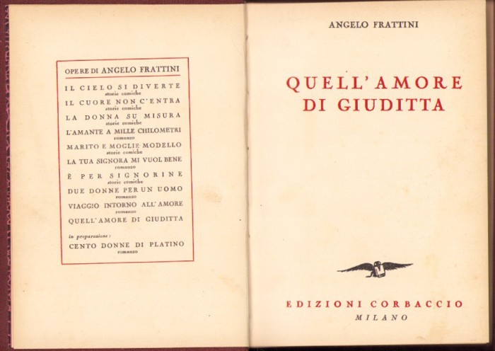 HST C4127N Quell&#039;amore di Giuditta di Angelo Frattini 1935