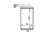 Radiator Incalzire Ford Transit, 09.1994-04.2000, motor 2.0, benzina, 2.5 Di/D/TD, diesel, fara AC, aluminiu brazat/aluminiu, 240x154x45 mm, SRLine