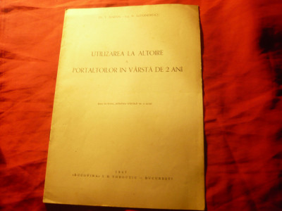 Studiu Viticultura 1947 -T.Martin- Utilizarea portaltoiului de 2 ani ,8pag foto
