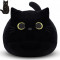 Pisici Perne de pluș Jucării, 12&#039;&#039; Kawaii Negru Umplut Animale Drăguț Soft Plush