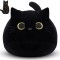 Pisici Perne de plu? Jucarii, 12&#039;&#039; Kawaii Negru Umplut Animale Dragu? Soft Plush