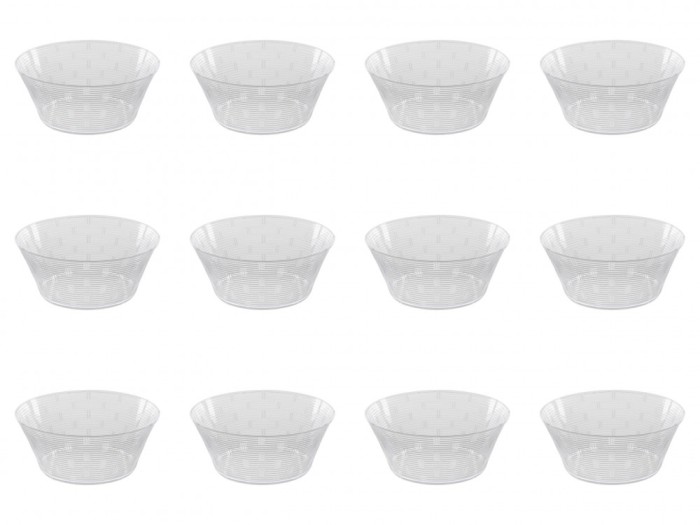 Set boluri, 12 piese, 1.5 L, Plastic, Transparent