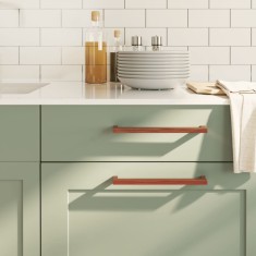 vidaXL M&acirc;nere de dulap, 10 buc., bronz, 224 mm, oțel inoxidabil 3203680
