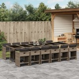 Cumpara ieftin Gossi set mobilier de gradina cu perne, 13 piese, gri, poliratan