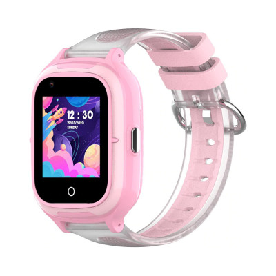 Ceas Smartwatch Pentru Copii, Wonlex KT23, Roz, Nano SIM, 4G, Pedometru, Localizare GPS, Microfon, Monitorizare &amp;amp;amp; SOS foto