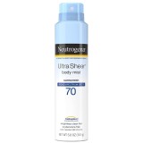 Spray protecție solară Neutrogena Ultra Sheer Body Mist SPF 70, rezistent la apă, UVA/UVB, 141 g