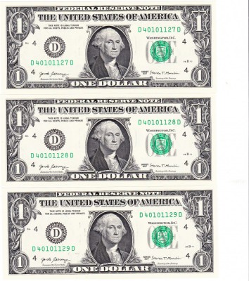 Statele Unite ale Americii USA SUA 1 Dolar 2017 D. SERIE CONSECUTIVA P-544 UNC foto