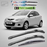 Cumpara ieftin Ștergătoare Mazda 2 DE 2007-2010 5 uși | Set Față și Spate Hibrid &ndash; TeamCar&reg;