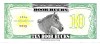!!! RARR : SUA - FANTASY NOTE - 10 BOOK BUCKS 2014 - AUNC / CEA DIN SCAN