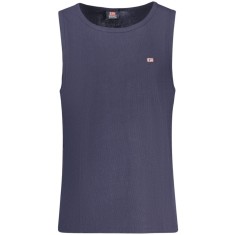 Norway Tricou fara maneci barbati, cu mini logo brodat, Regular fit, Bleumarin inchis, S