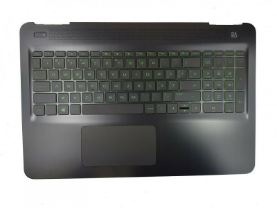 Carcasa superioara cu tastatura palmrest Laptop, HP, Omen 15-AX, 15T-AX, 858971-001, iluminata, layout US foto