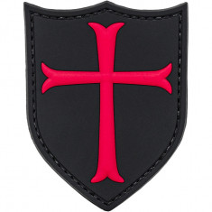 Ecuson 3D PVC Crusaders Cross Negru GFC Tactical