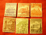 Serie mica Germania 1940 -Deutsches Reich -Arhitectura , 6val.,stampilate