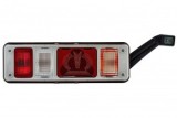 Lampa Krone LED 6 functii HYBRID dreapta HELLA cu gabarit, 24V, EasyConn, reflector triunghiular, marsarier, frana, ceata, semnalizare