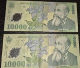 2 bancnote 10.000 Romania (anul 2000)