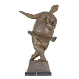 Dansatoare-statueta moderna din bronz pe un soclu din marmura TBE-17, Nuduri