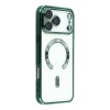 Husa compatibila cu IPhone 17 Pro, ALC MOBILE, pentru telefon mobil cu protectie pentru camera, Tehnologie MagSafe, rezistenta la socuri, contur Verde