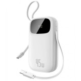 Baterie Externa Baseus EnerFill FC31 Qpow 3, 20000mAh, 45W, QC + PD, 1 x USB-A - 3 x USB-C, Alba P10082105213-00