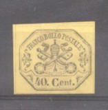 Italy Church State 1867 Coat of arms 40C, Mi.17 MH AM.322, Nestampilat