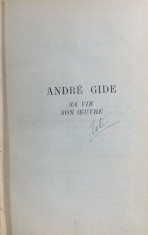 Andre Gide -Sa vie son oeuvre(Andre Gide- Viata si opera- carte in franceza)- L.P. Quint