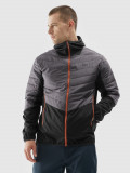 Geacă de trekking membrană 8000 cu umplutura PrimaLoft Black Insulation Eco pentru bărbați - gri antracit, 4F Sportswear