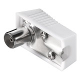 Mufa TV plastic BL-T1015 cu fixare surub tip mama, Hoff, pentru conectare cablu TV