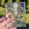 SOLIFLORA VINTAGE DIN STICLA MASIVA CU MODEL IN RELIEF, WALTHER GLAS ANII&#039;70