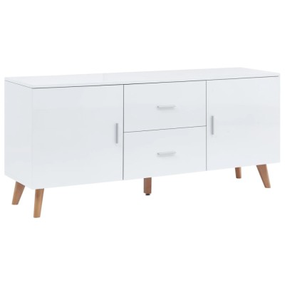 Servantă, alb, 160x40x70 cm, MDF foto
