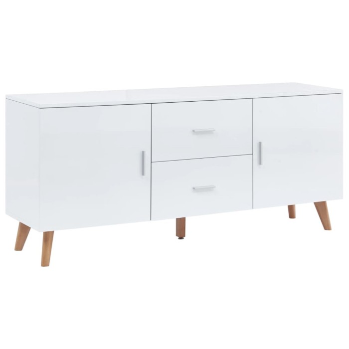 Servantă, alb, 160x40x70 cm, MDF