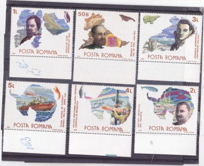 Romania.1986 Exploratori polari MNH foto