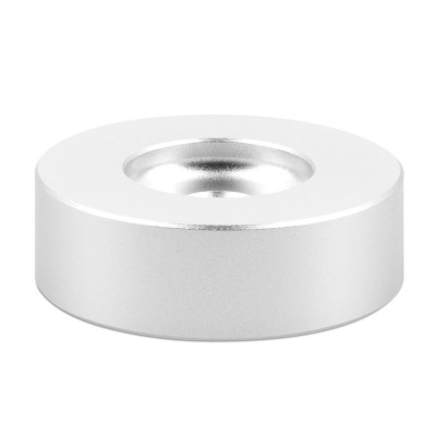 Adaptor central pentru vinyl 45 rpm 7 inch, Kwmobile, Argintiu, Aluminiu, 54141.01 foto