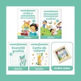 Pachet educational 5-6 ani, M. Andreianu (Set + Exercitii grafice + Carte de colorat+ Cadou)