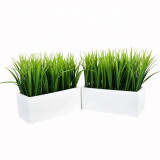 Ghiveci cu iarba artificiala, planta decorativa, 21x20x8 cm