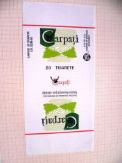 Eticheta pachet tigari Carpati foto