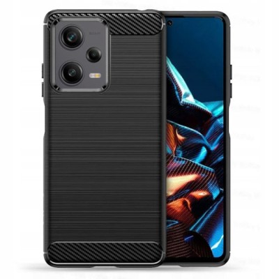 Husa pentru Xiaomi Redmi Note 12 Pro 5G / Poco X5 Pro - Techsuit Carbon Silicone - Black foto