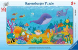 Puzzle 15 piese - Animalute marine | Ravensburger