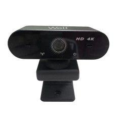 Camera web Well, 3880 x 2160 px, microfon incorporat, USB 2.0, 4K, Negru foto